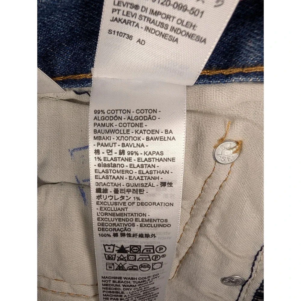 Levis 501 Original‎ Jeans Mens 36X31 Blue Denim Button Fly NWT 